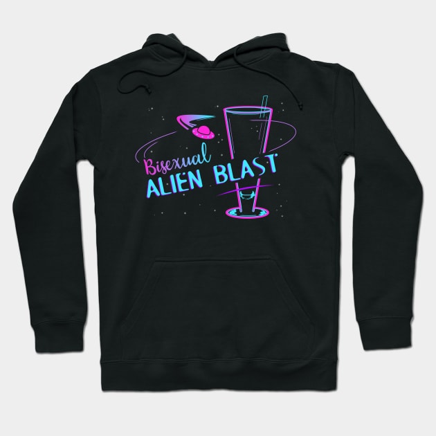 Bisexual Alien Blast Hoodie by mint_tees